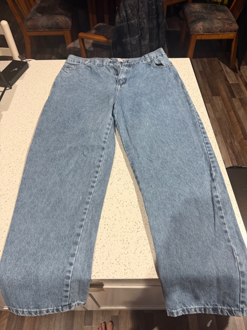 Wide Leg Light Blue Women's Denim Jeans